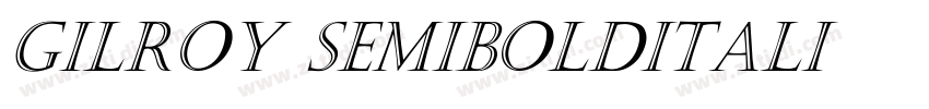 Gilroy SemiBoldItali字体转换
